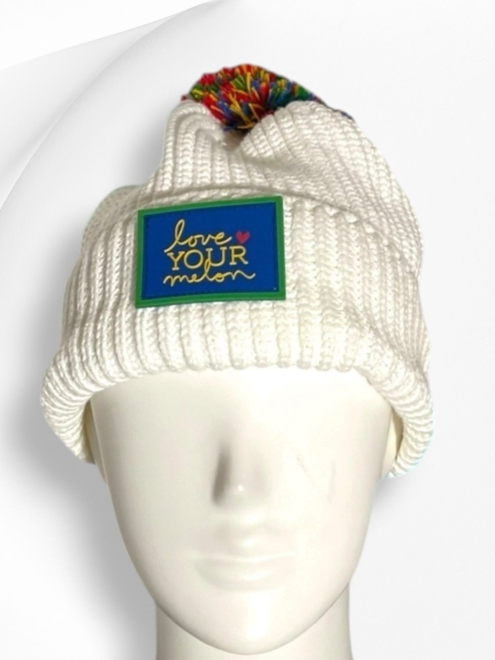 NWOT LOVE YOUR MELON SUPERHERO POM BEANIE